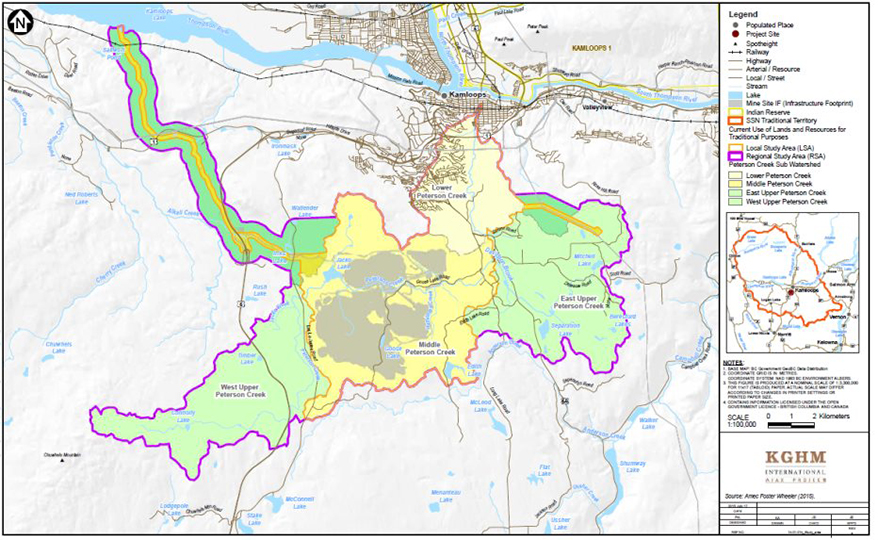 Figure 8: Local and Regional Study Area for Current Use of Lands and Resources for Traditional Purposes Defined by KAM
