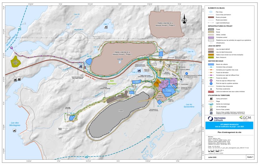 Figure 1. Plan d'aménagement du site du projet