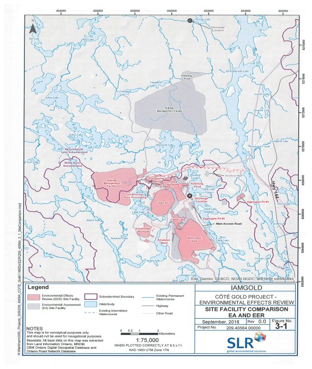Figure 1. Comparison between previous and currently proposed project layouts