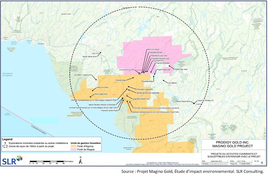 Figure 8 - Projets ou activités susceptible d'interagir avec le projet