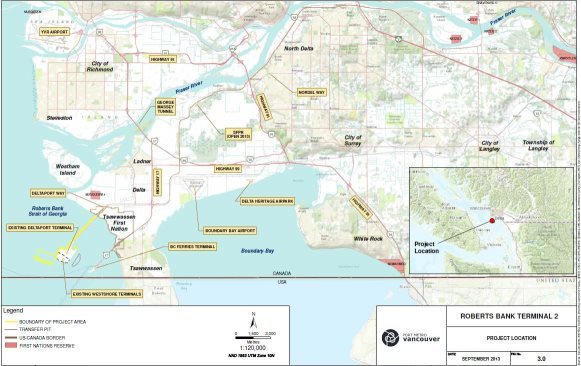 Figure 1: Regional Setting for the Proposed Roberts Bank Terminal 2 Project