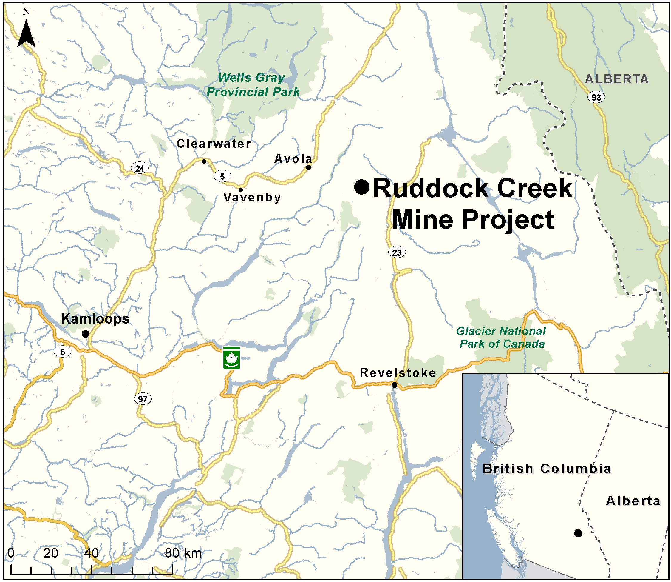 Map depicting the location of the project, as described in the current document.