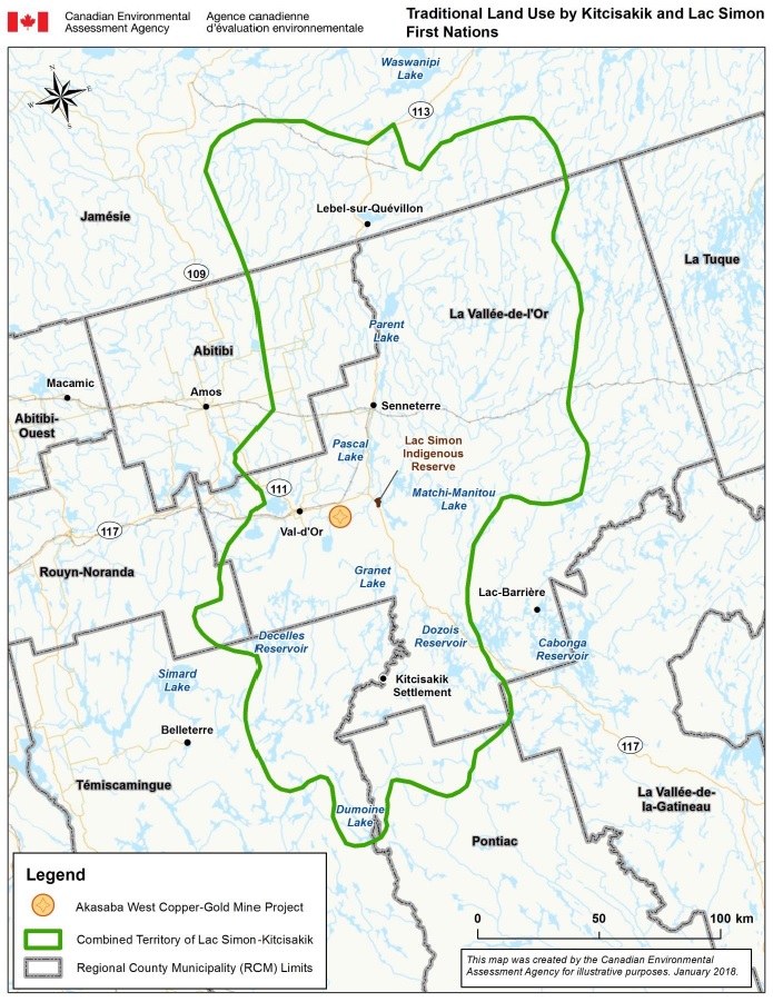 Figure 14: Traditional use of the land by the First Nations of Kitcisakik and of Lac Simon