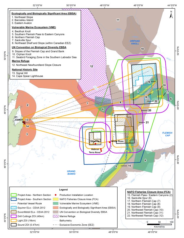 Figure 3: Special Areas in the Regional Study Area and Zones of Influence for Environmental Effects