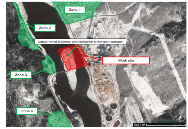 Figure 7: Location of the Sensitive Areas and Sound Monitoring Stations