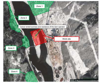 Figure 7: Location of the Sensitive Areas and Sound Monitoring Stations