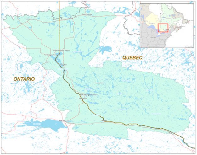 Figure 8 : Zone des droits et titres revendiqués par la PNWL, la PNK, et la PNT (2013)