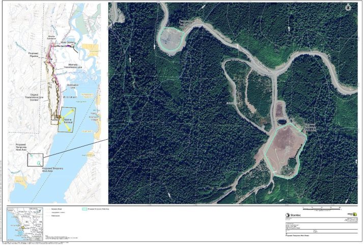 Construction will require the following temporary components within the Facility Area, Transmission Line Corridor and Distribution Powerline, on private property, or along Bish Creek Forest Service Road at the locations outlined.