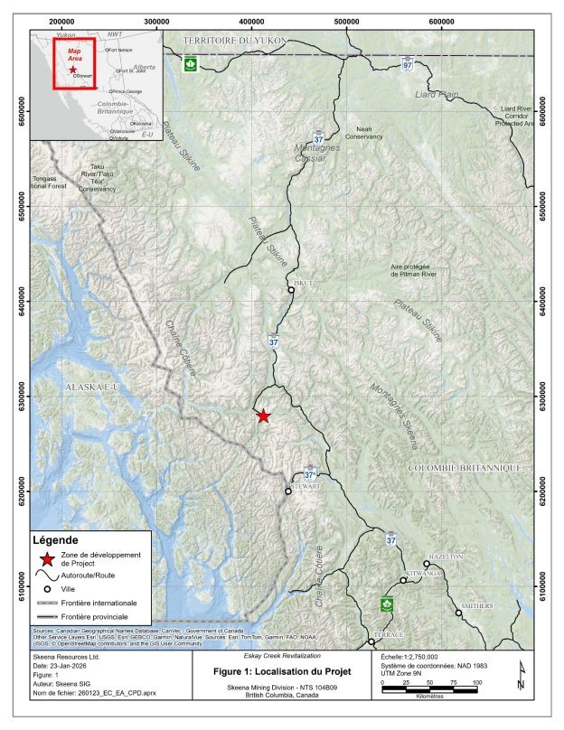 Figure 1 Location of the Eskay Creek Revitalization Project