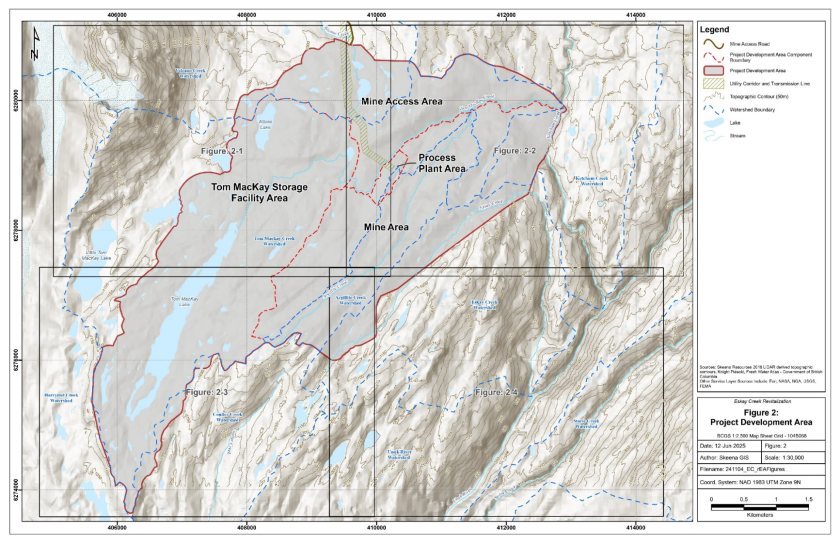 Figure 2 Project Development Area for the Eskay Creek Revitalization Project (Overview)