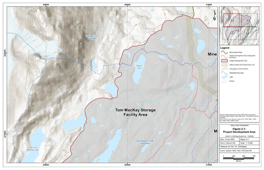 Figure 2-1 Project Development Area for the Eskay Creek Revitalization Project (Detailed)
