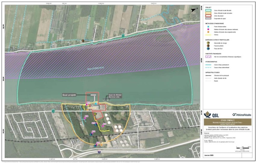 Figure 3: Geographical scope of navigation generated by the project and local study area
