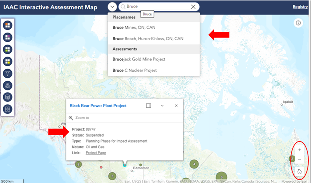 Interactive assessment map