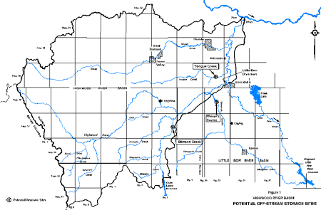 Map of Potential Off-Stream Storage Sites