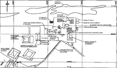 Figure 2 - Mine du lac Cigar - Plan des installations de surface